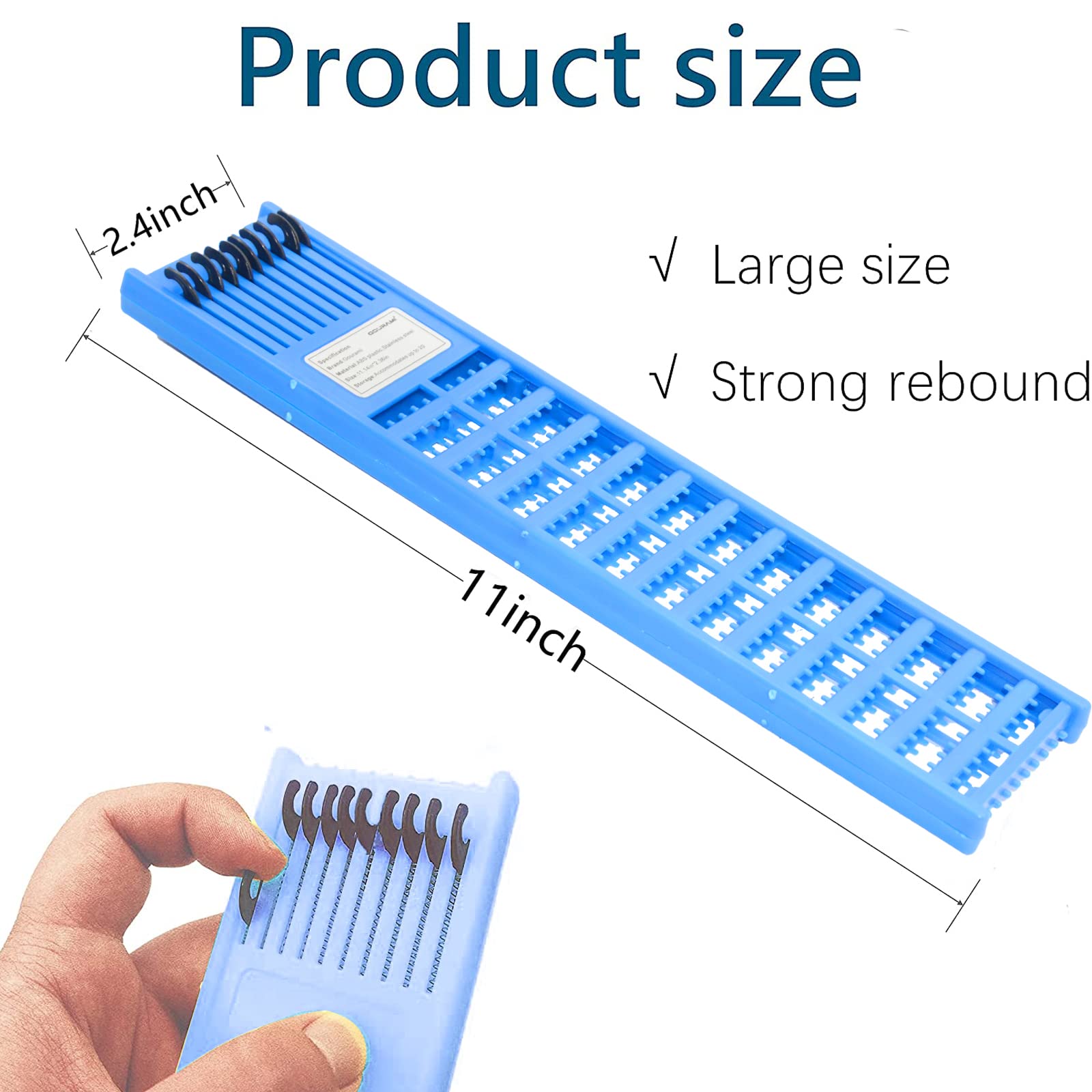 Gourami Fishing Snelled Hook Holder - Premium Fishing Leader Organizer for Snelled Hooks, Rigs & Jigs - Durable Leader Tray & Jig Board - Perfect for Bass, Trout & Saltwater Fishing