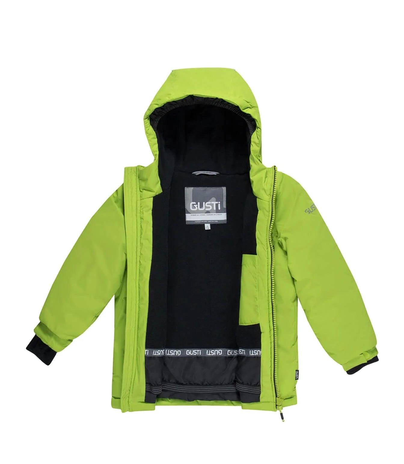 Gusti Evan Snowsuit for Kids - Waterproof Winter Jacket & Pants Set, Green - Perfect for Snow Play, Skiing & Outdoor Adventures