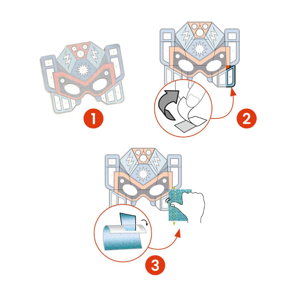 DIY Super Robot Masks Craft Kit for Kids - Creative Art Project for Parties, Halloween & Dress-Up Play
