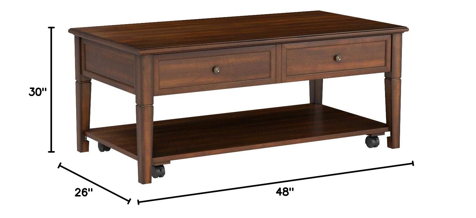 ACME Malachi Lift Top Coffee Table in Walnut Finish - Modern Living Room Furniture with Storage for Small Spaces - Perfect for Apartments, Dorms & Home Offices