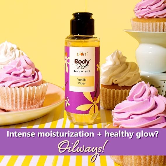 Vanilla Vibes Body Oil - 100ml Moisturizing & Hydrating Skin Care for Dry Skin - Perfect for Massage, Aromatherapy & Relaxation at Home or Spa