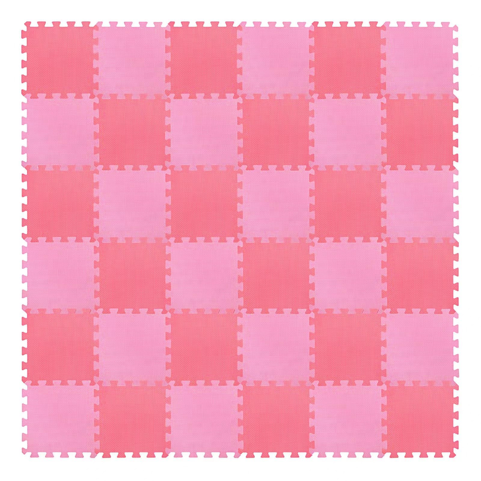 Riakrum 100-Piece 12x12 Inch EVA Foam Puzzle Floor Mats - 0.4