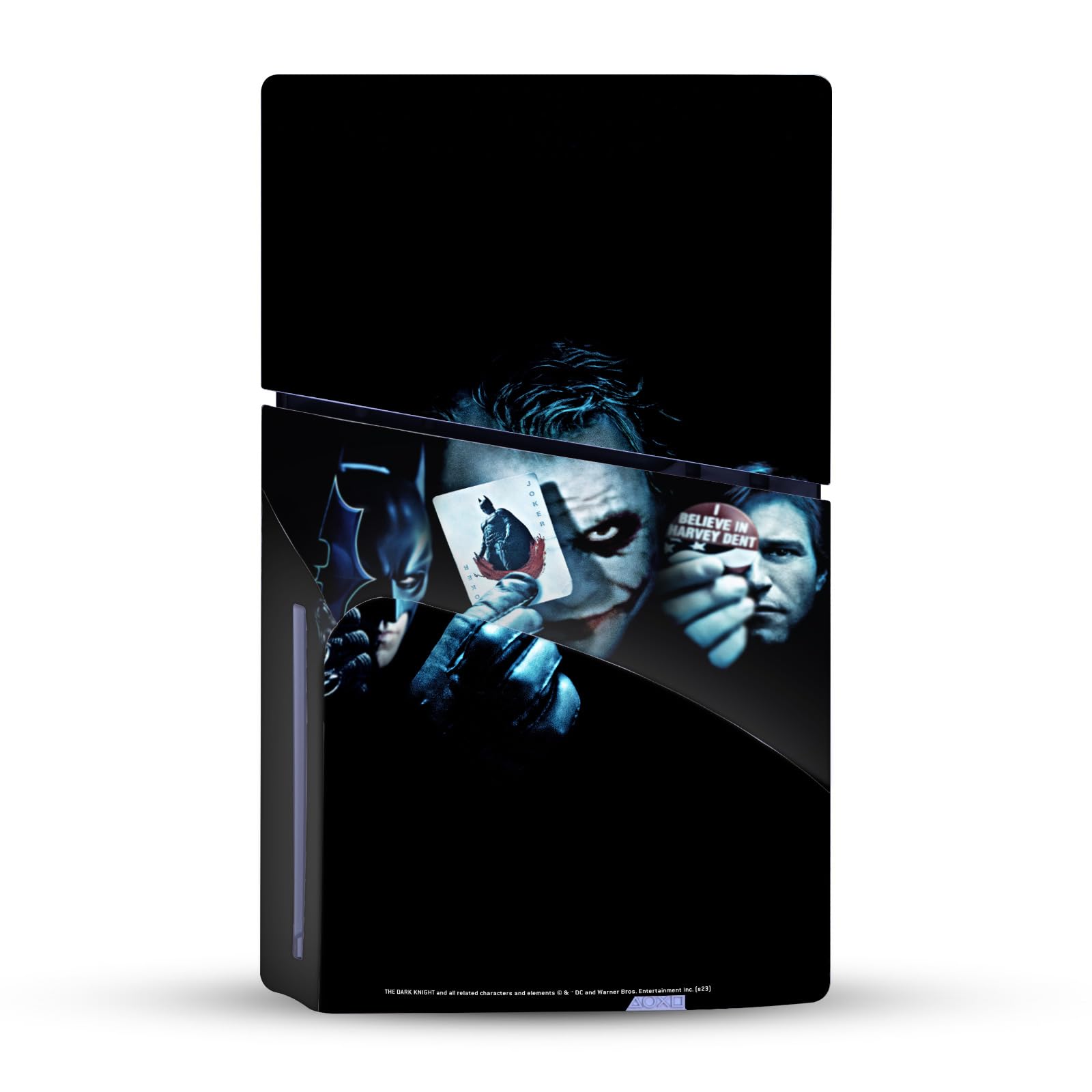 Official The Dark Knight Joker Art Vinyl Skin Sticker for Sony PS5 Slim/PRO Disc Edition Console & DualSense Controller - Gaming Accessories, Protective Decal for Playstation 5 - Perfect for Batman Fans & Gaming Setups