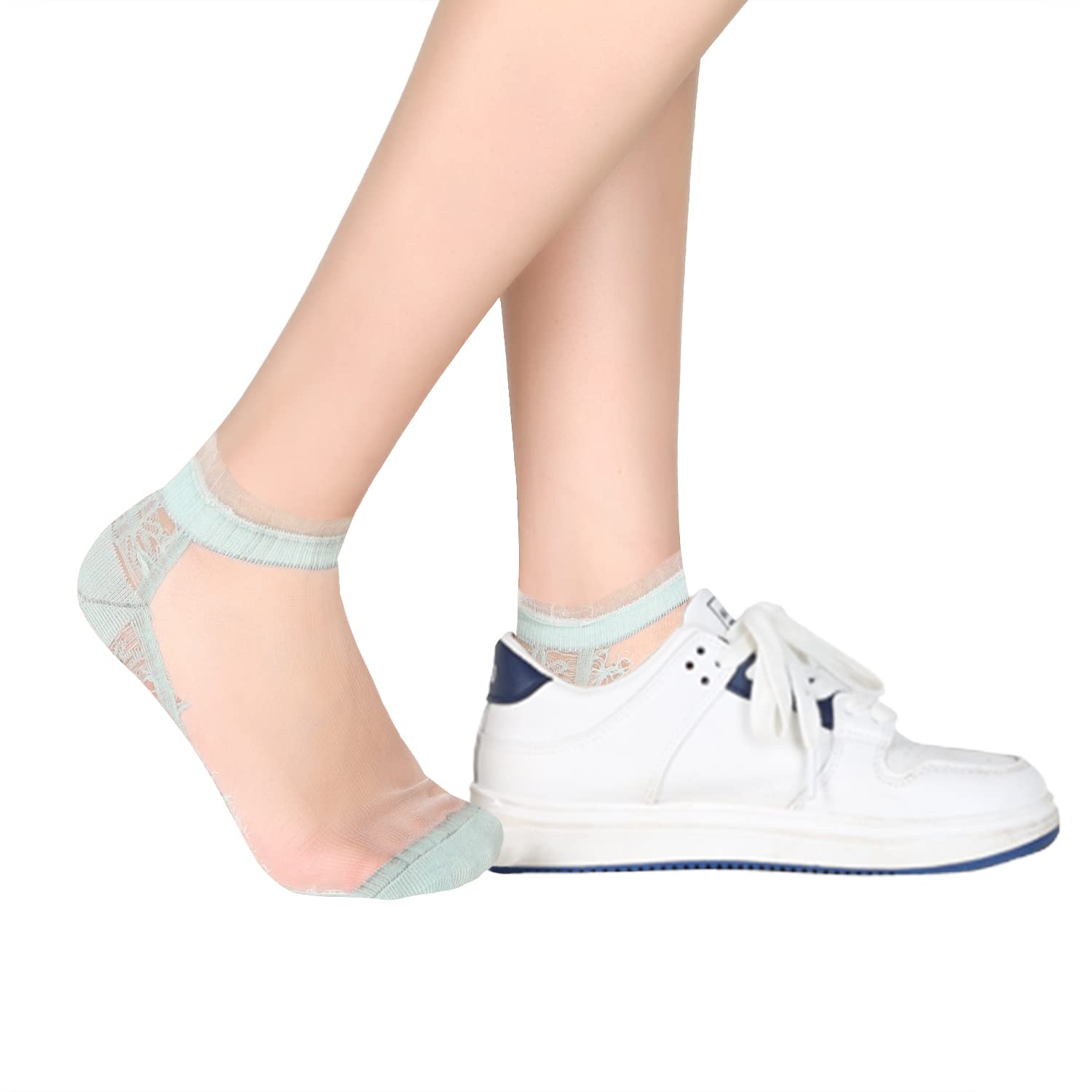 Benefeet Sheer Ankle Socks for Women - Crystal Transparent Summer Liner Socks for Casual & Dress Wear
