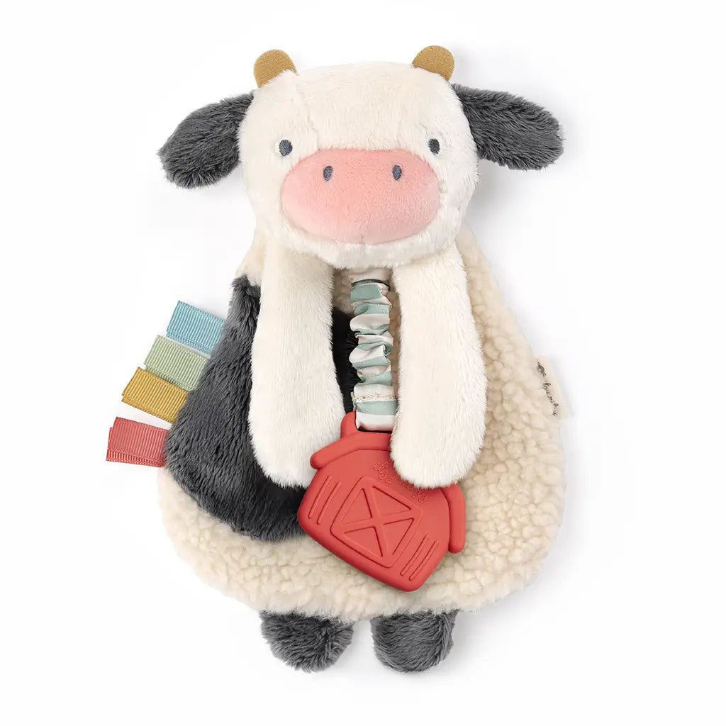 Cow Itzy Friends Lovey™ Plush - Soft Cuddly Baby Security Blanket Toy for Toddlers & Infants | Perfect for Nursery, Stroller, and Bedtime Comfort