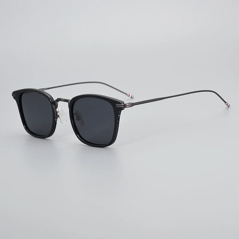 Polarized Square Sunglasses for Men - Black Full Rim Alloy Frame X905 - UV Protection for Driving, Fishing & Outdoor Activities