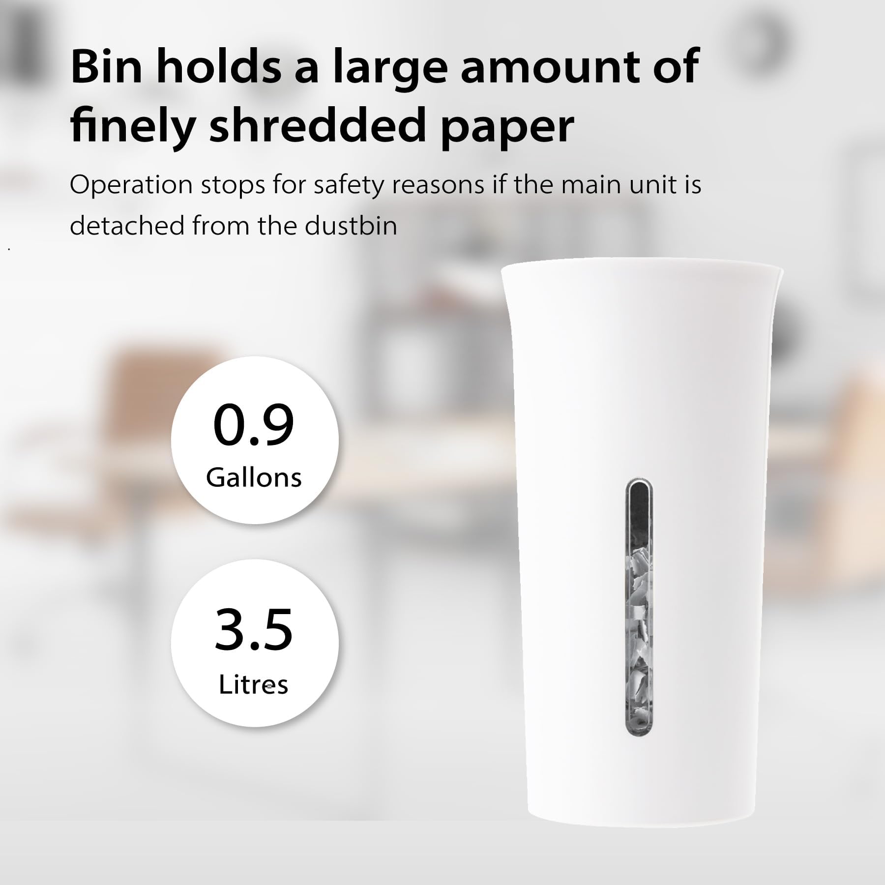 Asmix B08W Compact Cross Cut Paper Shredder for Home & Office - 2 Sheet Capacity, 10 Minute Run Time, White (14.7