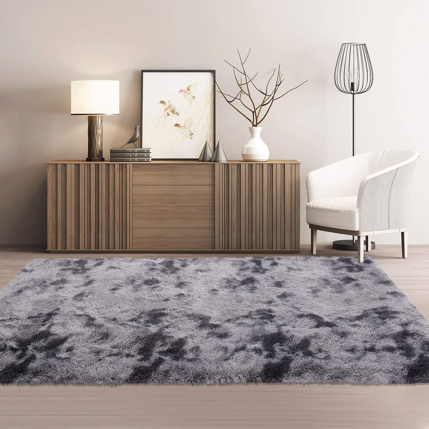 GARVEE 31x59 Plush Shaggy Area Rug - Non-Slip Soft Carpet for Living Room, Bedroom, Dining Room, Kitchen, Office & Nursery - Home Decor in Grey | Perfect for Cozy Spaces & High-Traffic Areas