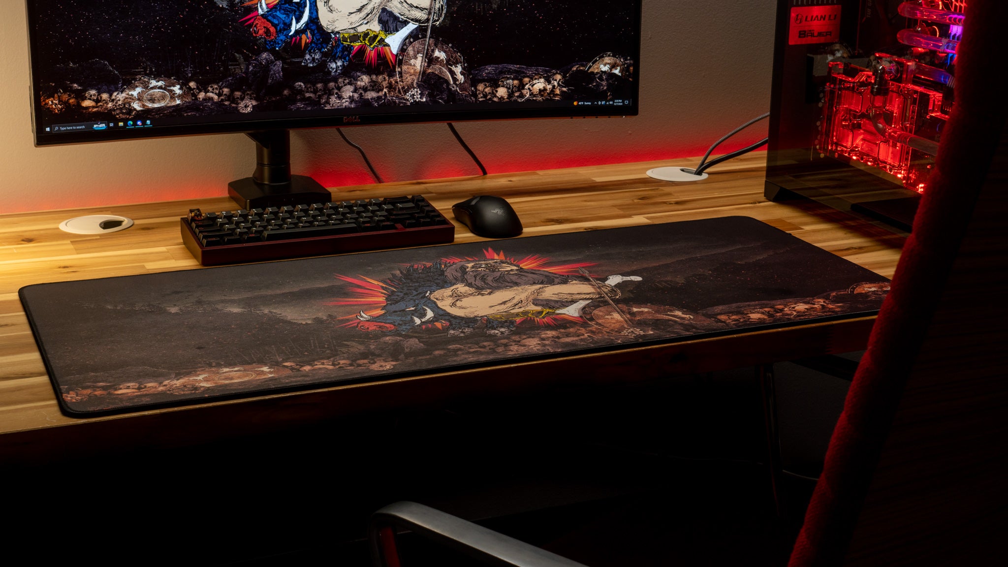 Rav Warbound Avatar Content Creator Collaboration Gaming Mouse Pad Deskmat - Large Non-Slip Mousepad for PC, Mac, Gaming Setup & Streaming Studio