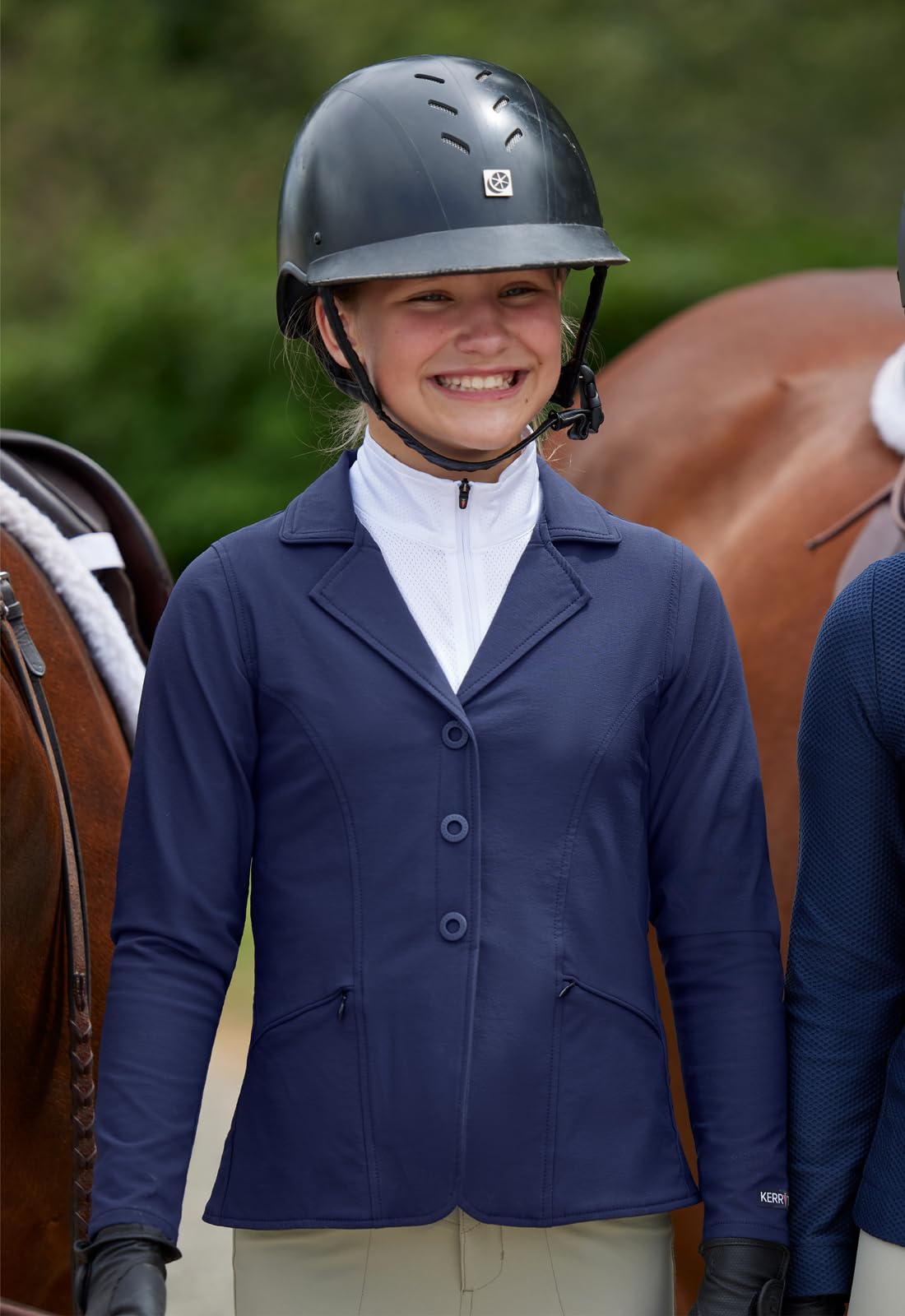 Kerrits Kids Equestrian Stretch Competitor Coat - Lightweight Machine Washable English Horse Show Jacket for Girls & Boys | Perfect for Riding Lessons, Competitions & Outdoor Equestrian Events