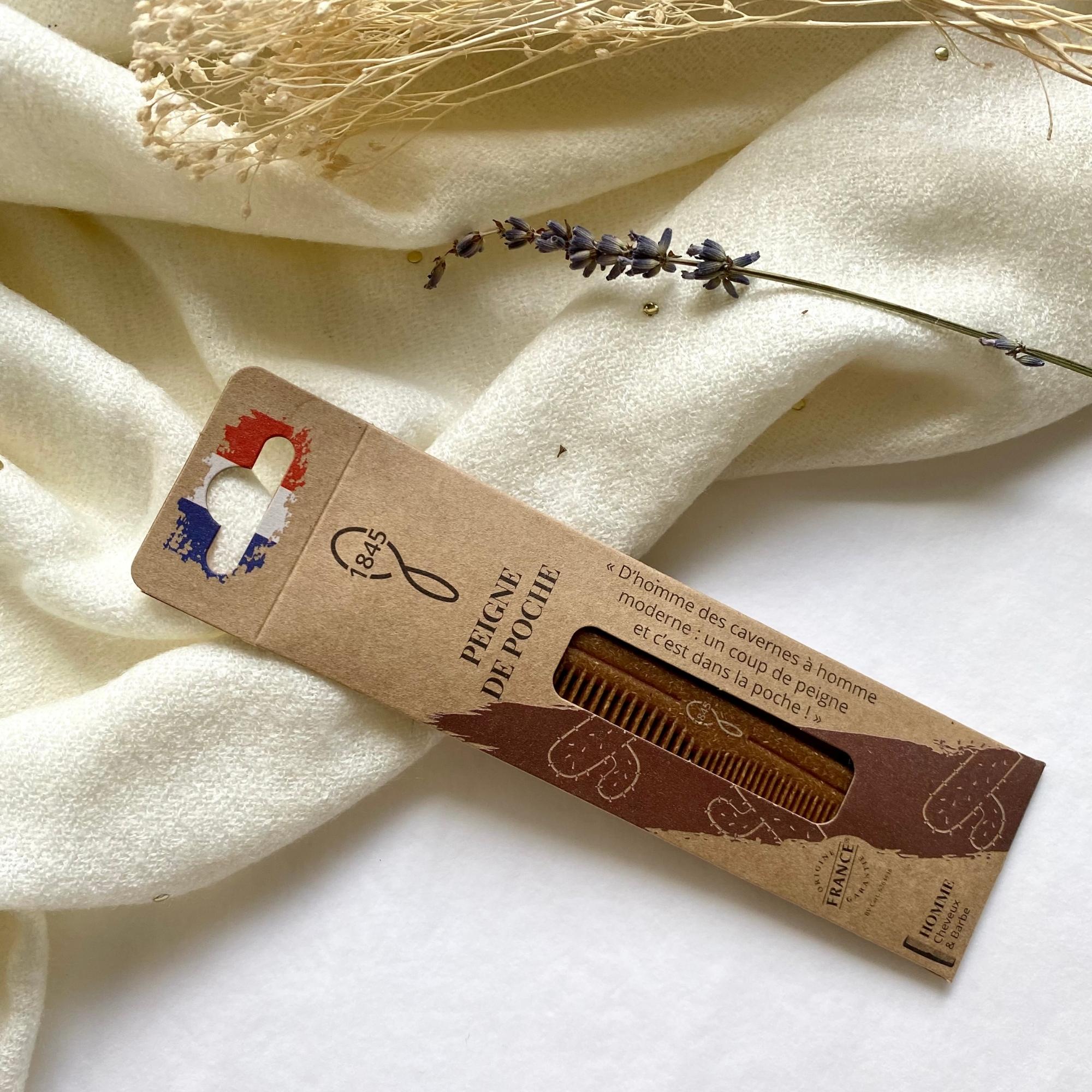 1845 Pocket Comb - Eco-Friendly Plant Fiber Comb for Travel, Gym & Everyday Use - Compact & Durable Hair Styling Tool