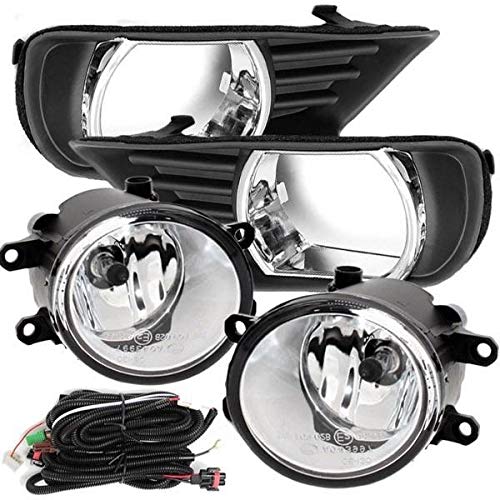 2007-2009 Toyota Camry Halogen Fog Light Kit with Bezels, Wiring Harness, Switch & Bulbs - Complete Installation Set for Enhanced Night Driving Safety