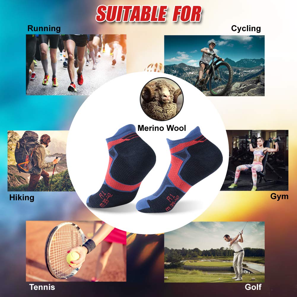 ZEAL WOOD Unisex Wool Athletic Socks - Lightweight Moisture-Wicking Cycling Socks for Men & Women - Perfect for Running, Hiking & Outdoor Sports Activities