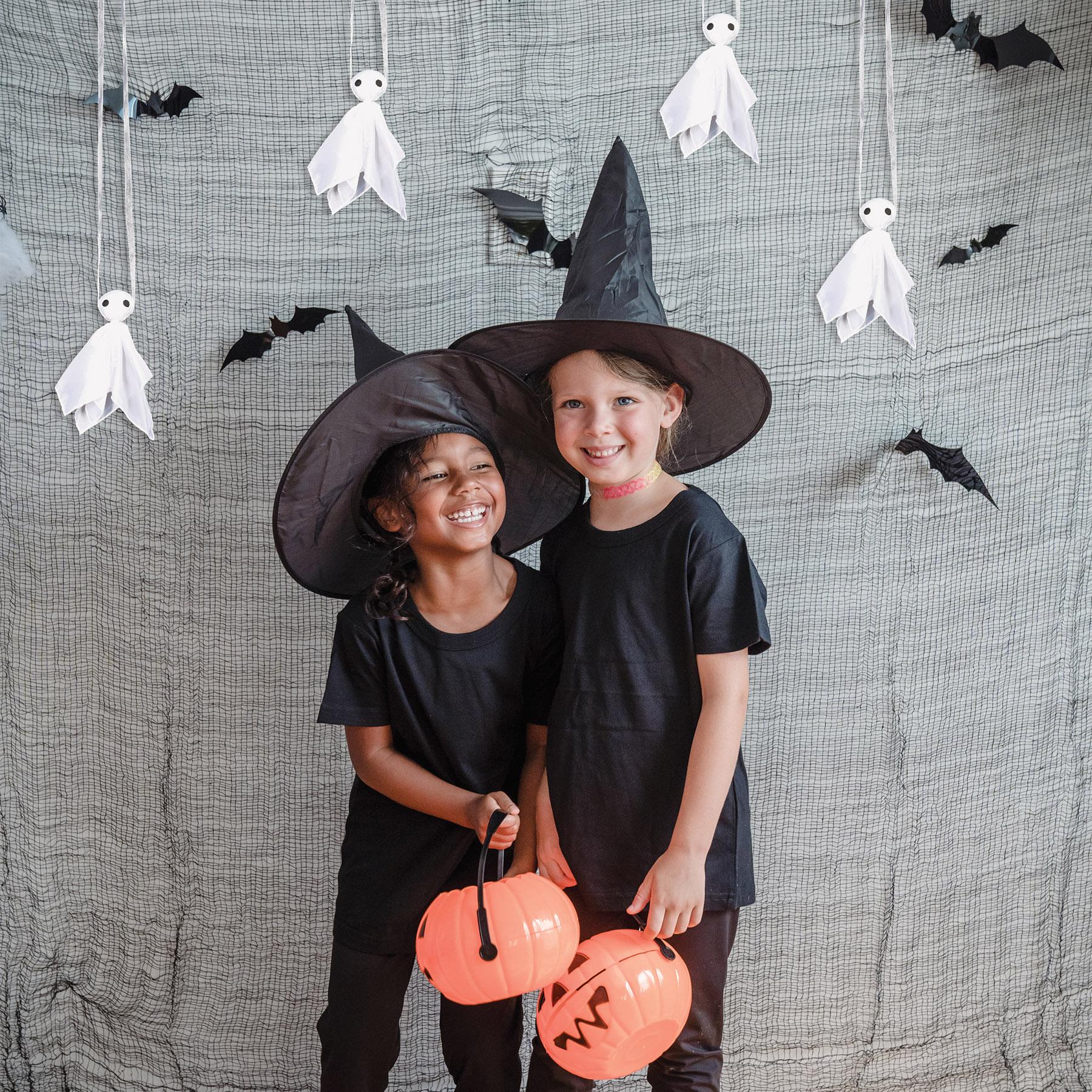 12 Pack Beistle Halloween Fabric Hanging Ghosts Decorations - Spooky Party Decor for Indoor Outdoor Halloween Party, Haunted House, Yard Decorations