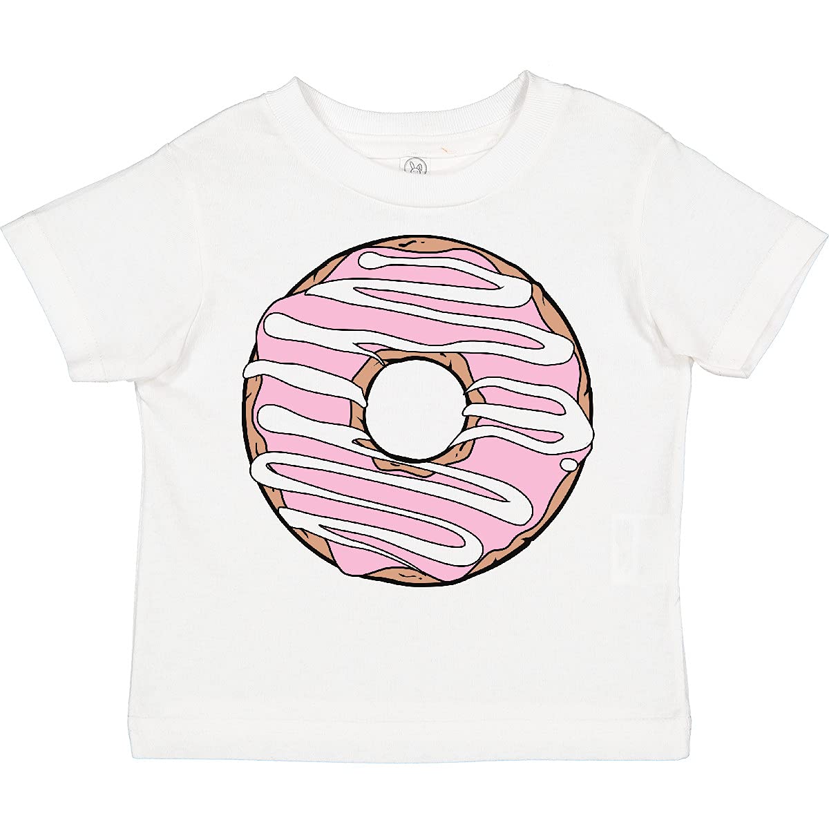 Inktastic Pink Donut Toddler T-Shirt - Cute Doughnut with Glaze Icing Design for Babies & Kids - Perfect for Birthday Parties, Playdates & Sweet Treat Lovers