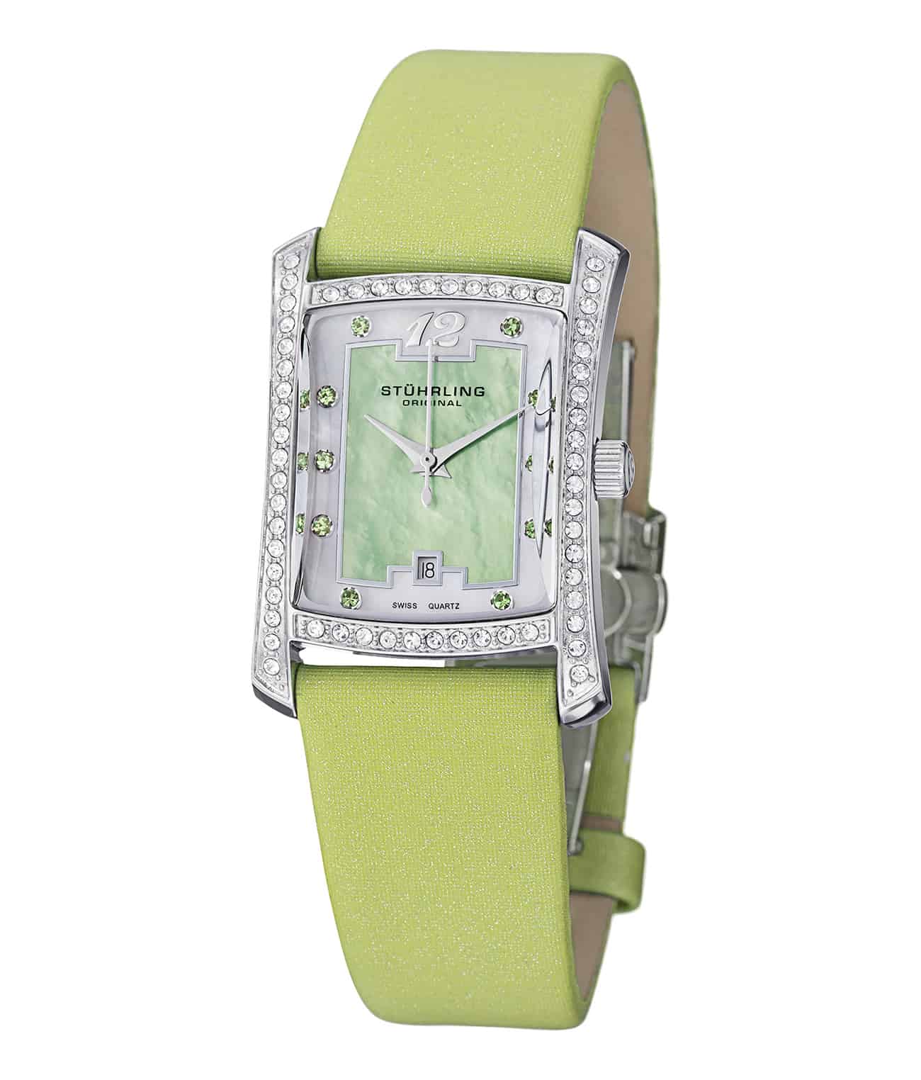 Purple Dial / Silver Case / Purple Leather Strap Deployant Buckle