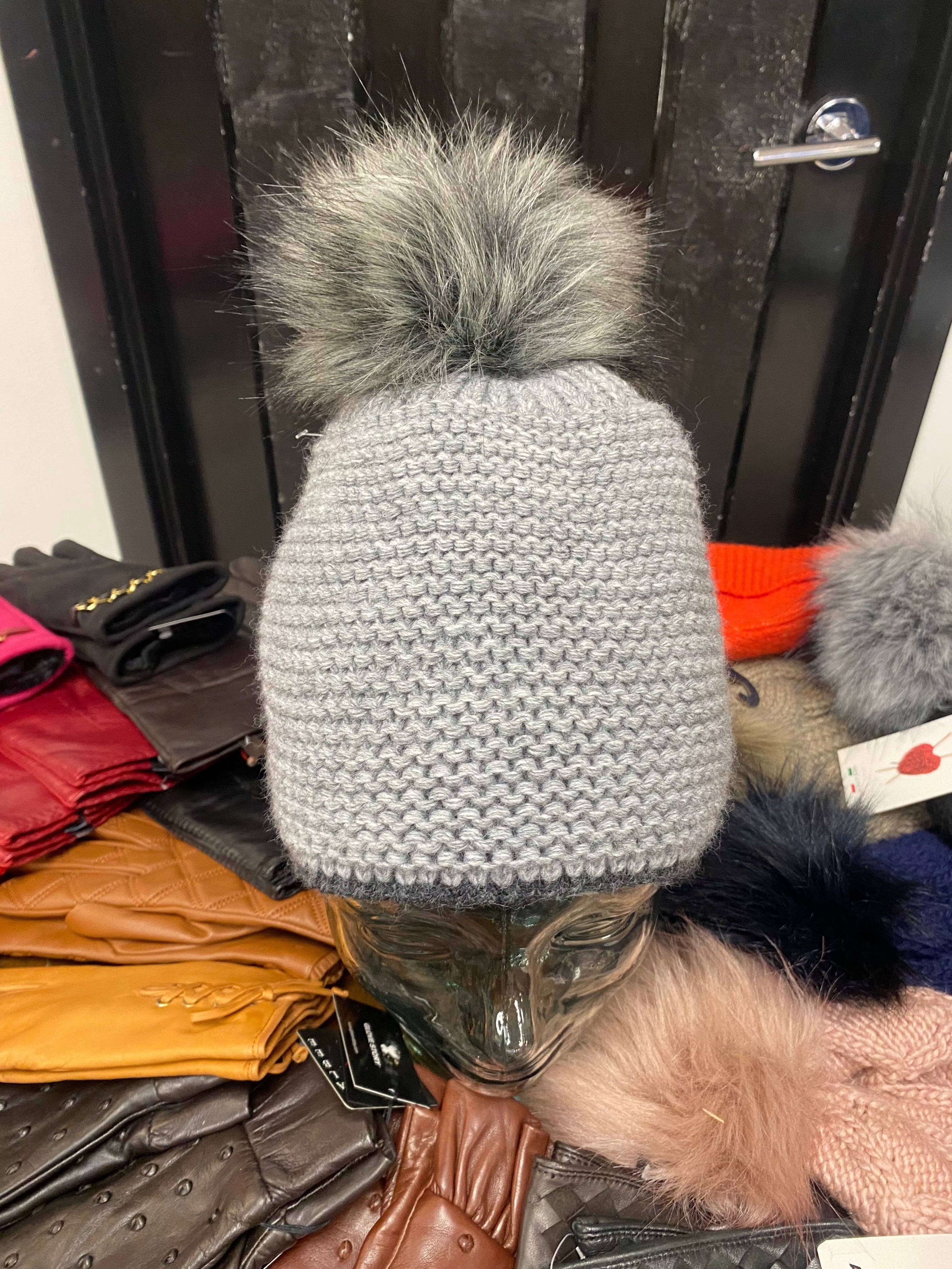 Cozy Knit Fleece Lined Pom Pom Winter Beanie Hat for Women - Warm Soft Cuffed Knit Hat for Cold Weather, Outdoor Activities & Fashion Accessories