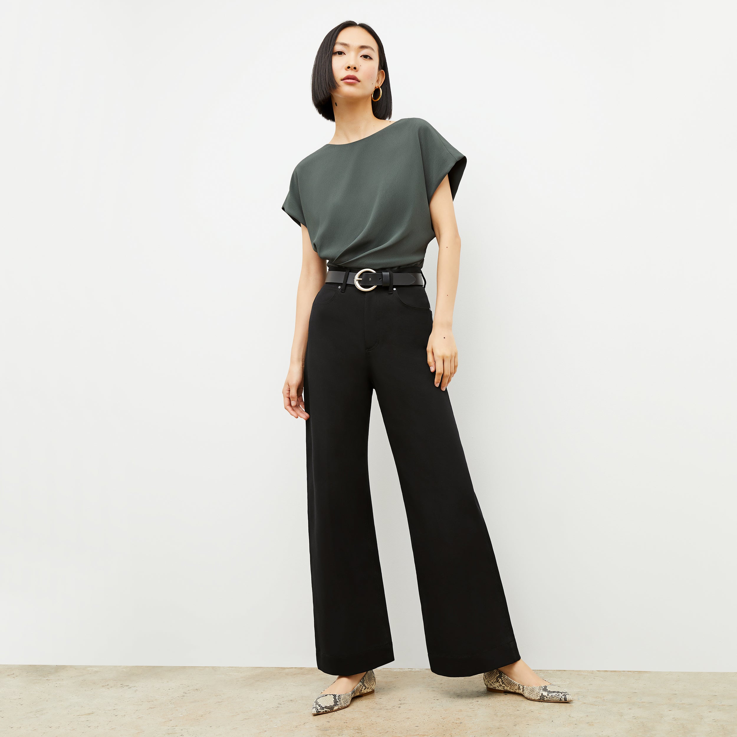 Milo Wide Leg Eco-Friendly Jeans for Women - Sustainable Black Denim Pants - Perfect for Casual Wear, Office Outfits & Street Style Fashion