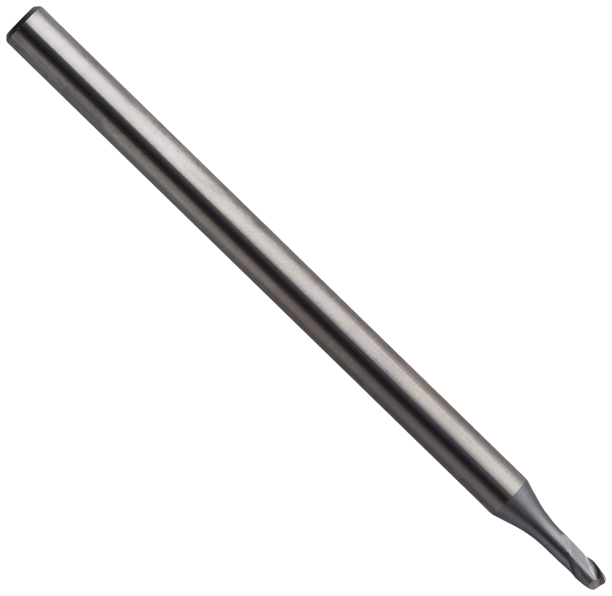 Karnasch 306212020002005 VHM Micro End Mill with Corner Radius, Polished Flutes 2-25xD, 2.0mm Cutting Diameter, 0.20mm Corner Radius, 5mm Cutting Length, 4mm Shank - Precision CNC Milling Tool for Metalworking & Engraving