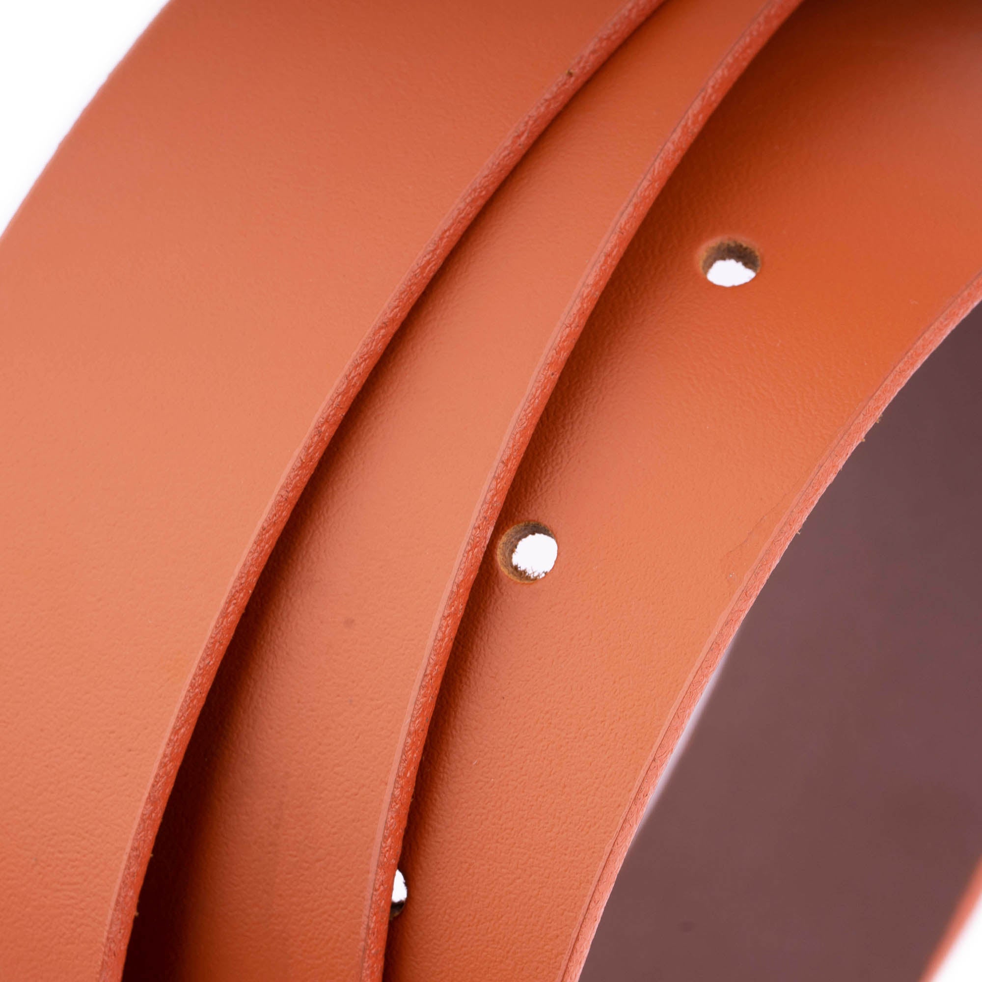 4.0cm Genuine Orange Leather Belt for Men - Premium Replacement Strap Compatible with Dunhill Buckles | Formal & Casual Wear Accessory