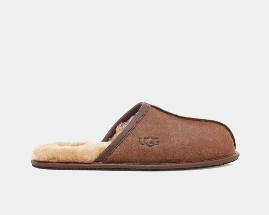 Premium Scuff Leather Slippers for Men & Women - Soft Indoor/Outdoor House Shoes - Perfect for Home, Lounge & Backyard Comfort