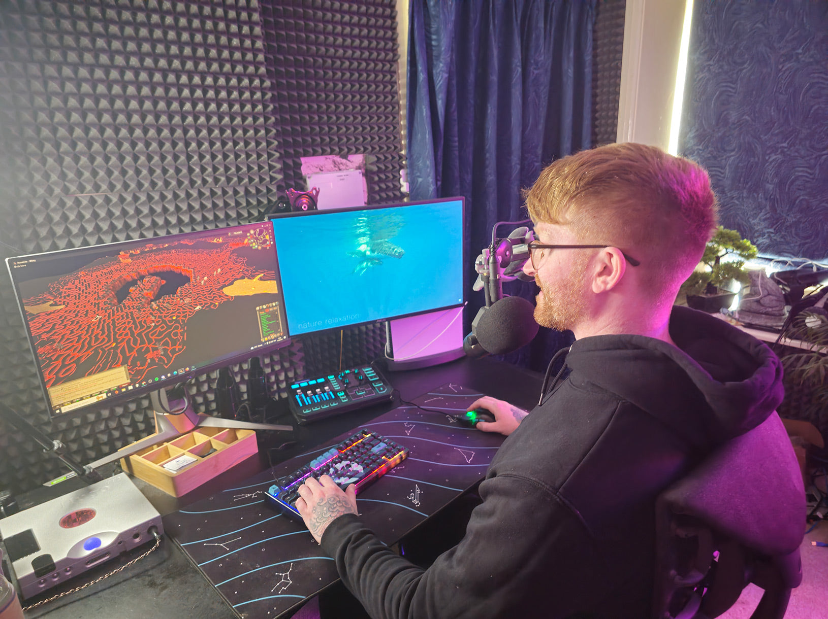 K75 Mechanical Keyboard - RGB Backlit, Hot Swappable, 75% Layout for Gaming & Typing | Space Whale Design | Perfect for Office, Gaming & Programming