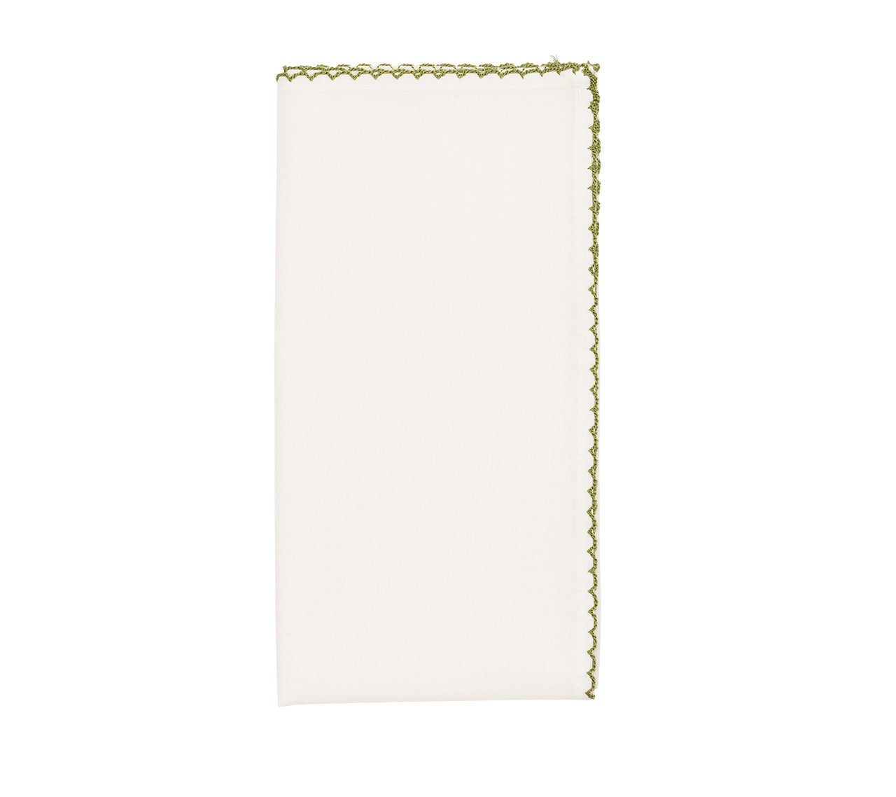 Casbah White & Green Decorative Napkins - Elegant Table Setting for Dinner Parties, Weddings & Home Decor