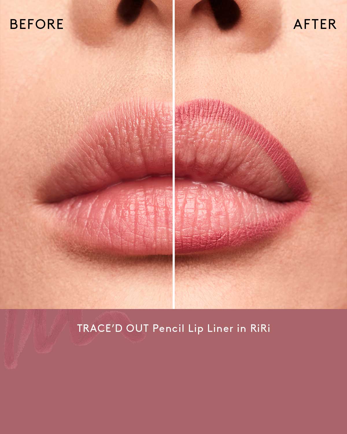 Trace'd Out Longwear Waterproof Pencil Lip Liner by RiRi - Smudge Proof, All-Day Wear for Perfect Lip Definition | Ideal for Parties, Weddings & Everyday Makeup Looks