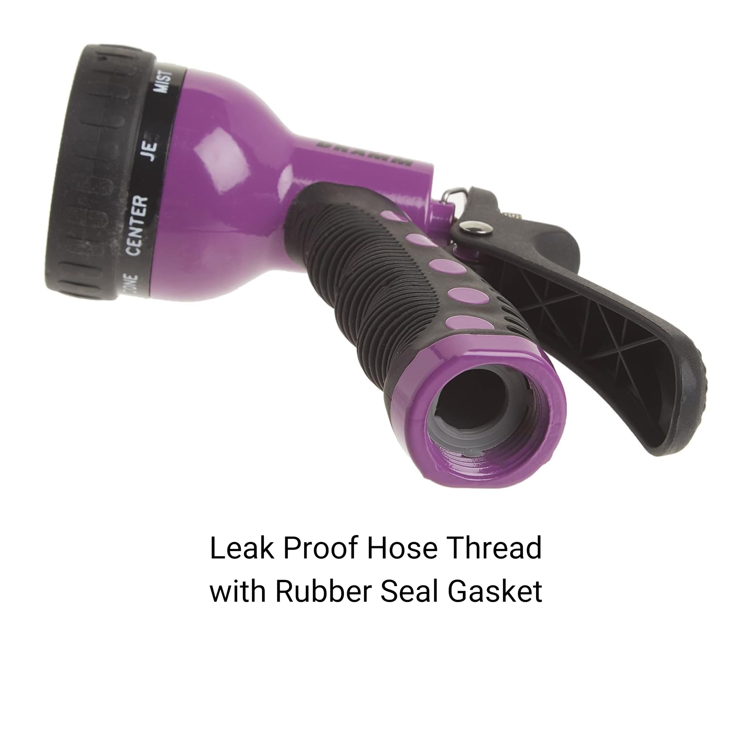 Dramm Revolver Heavy Duty 9-Pattern Adjustable Garden Hose Nozzle with Quick Click & Trigger Handle - Perfect for Car Washing, Boat Cleaning, Deck Maintenance, Sidewalk Cleaning, Watering Flowers and Young Trees (Red)