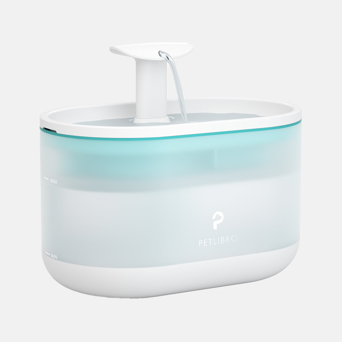 Petlibro Automatic Cat Water Fountain with LED Light - Quiet 2L Pet Drinking Fountain for Cats & Small Dogs - Perfect for Home, Office, or Travel Use