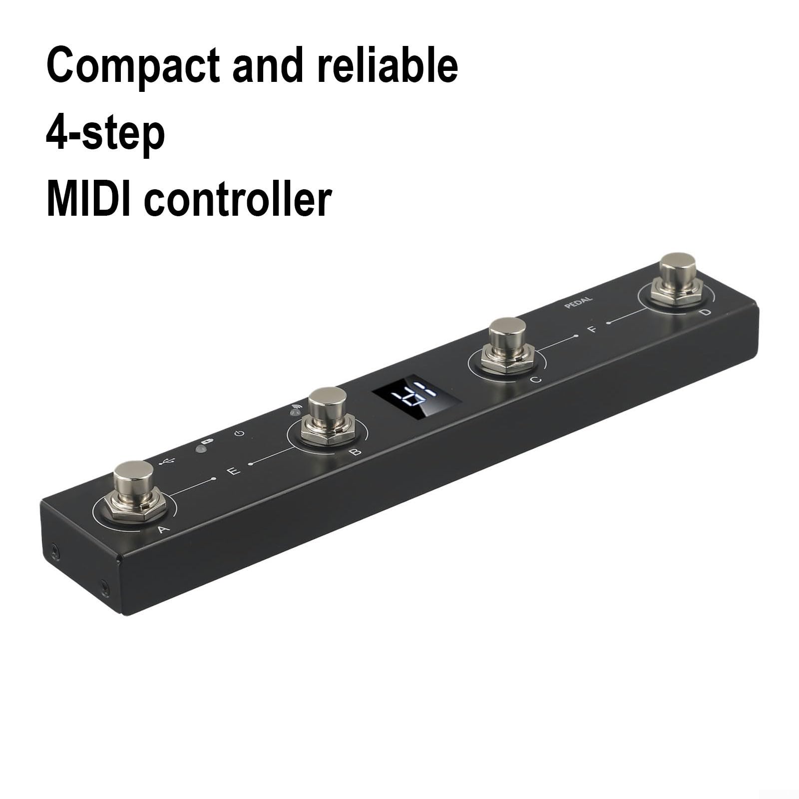 Metal Chocolate BT Wireless MIDI Controller - Rechargeable 4-Button Portable MIDI Foot Pedal for Music Production & Live Performance | Perfect for Guitarists, DJs & Electronic Musicians