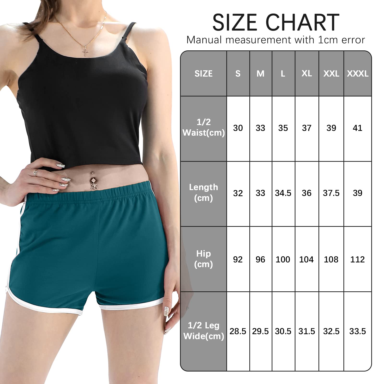URATOT 7 Pack Women's Cotton Athletic Shorts - High Waisted Yoga Running Gym Workout Shorts for Lounge, Sports & Dolphin Booty | Perfect for Yoga, Running, Gym & Casual Wear