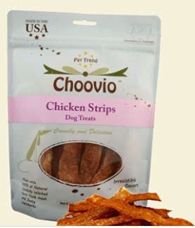 Premium Choovio Chicken Strips for Dogs - All-Natural, Grain-Free US Made Dog Treats (5oz) - Perfect for Training, Rewards & Dental Health