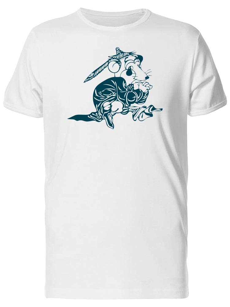 Cartoon Chinese Mouse Graphic T-Shirt for Men - Casual Streetwear & Funny Gift Idea for Anime Fans