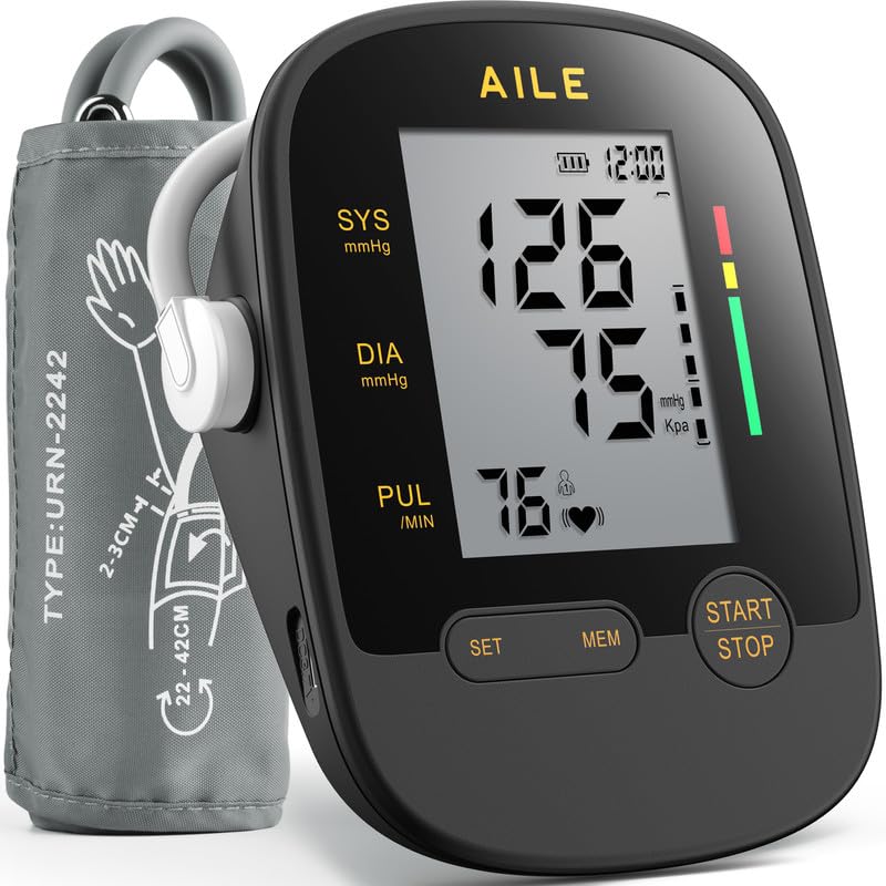 AILE Automatic Upper Arm Blood Pressure Monitor - Adjustable Cuff (8.7-16.5