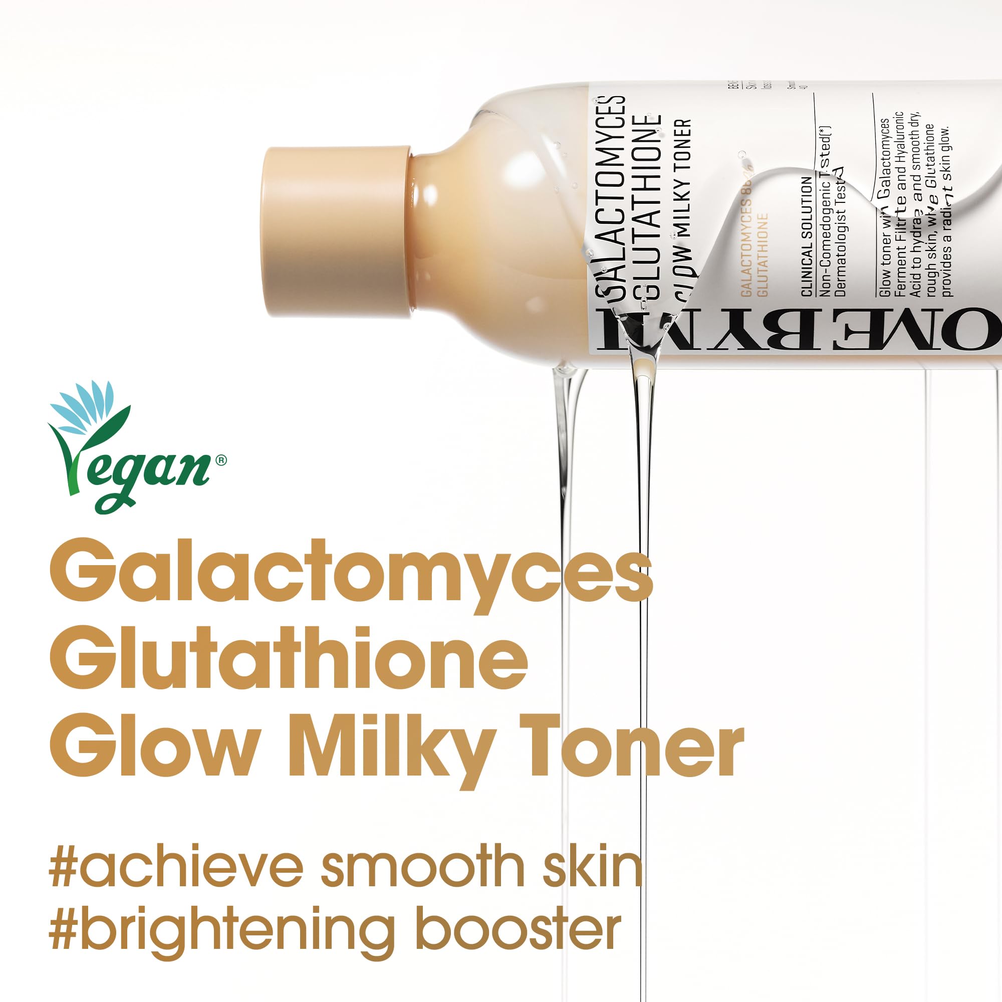 SOME BY MI Galactomyces Glow Milky Toner 6.76Oz (200ml) - Hydrating & Brightening Korean Skin Care with Glutathione & Vitamin C - Milky Rice Toner for Smooth Radiant Skin - Perfect for Daily Skincare Routine & Nighttime Hydration