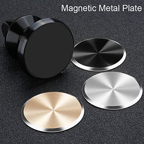 4 Pack Cute Metal Plates for Magnetic Phone Holder - Strong 3M Adhesive Round Discs for Car Mount & Phone Case Back | Perfect for iPhone, Samsung & Smartphone Accessories | Secure Mounting for Driving, Office & Daily Use