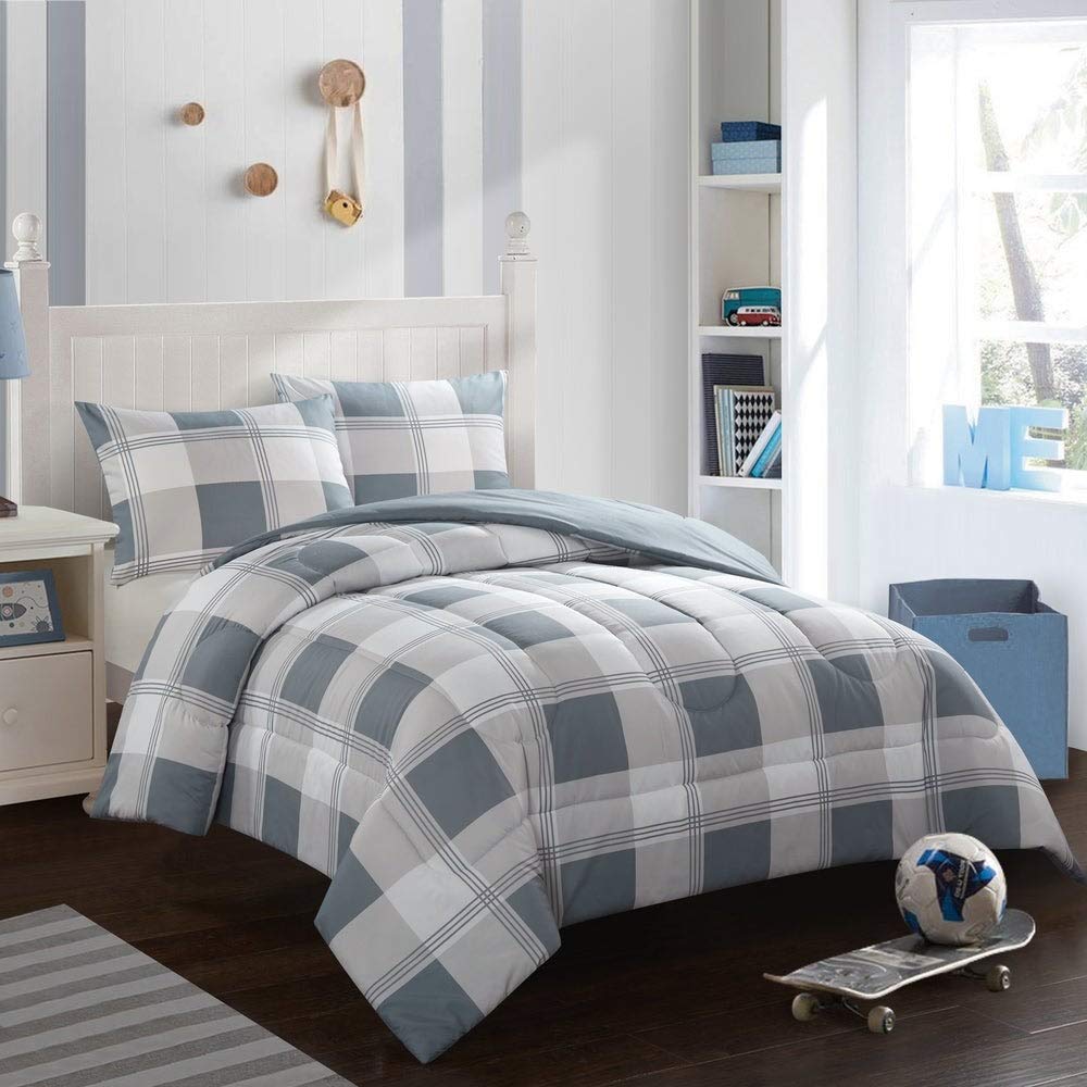 American Kids Hunter Plaid Comforter Set - Full/Queen Size Soft Bedding for Boys & Girls | Cozy Bedroom Decor, Sleepover Essentials, Dorm Room Must-Have