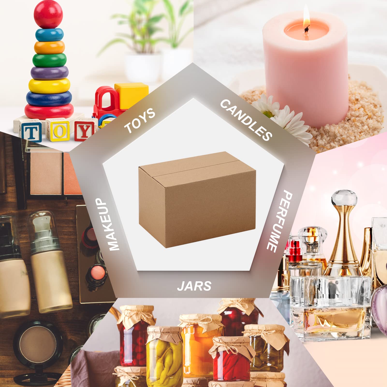 CRUGLA 6x4x4 Corrugated Cardboard Shipping Boxes - 40 Pack Small Business Mailers for Secure Packaging | Ideal for Ecommerce, Retail & Home Shipping