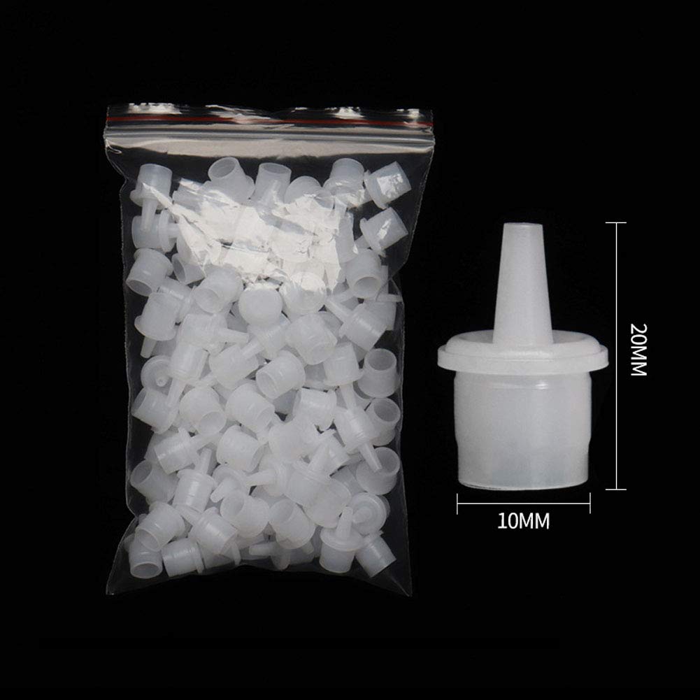 50Pcs Eyelash Glue Bottle Replacement Nozzle Caps - Lash Extension Accessories for DIY & Professional Use - Perfect for Home, Salon & Travel Eyelash Kits