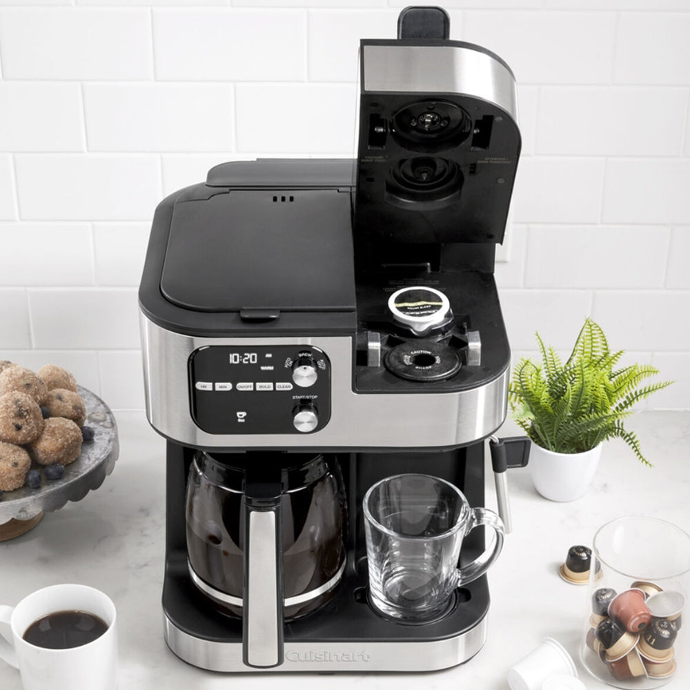 Cuisinart 4-in-1 Center Barista Bar Coffee Maker - Espresso, Cold Brew, Drip & Single-Serve Coffee Machine for Home & Office Use