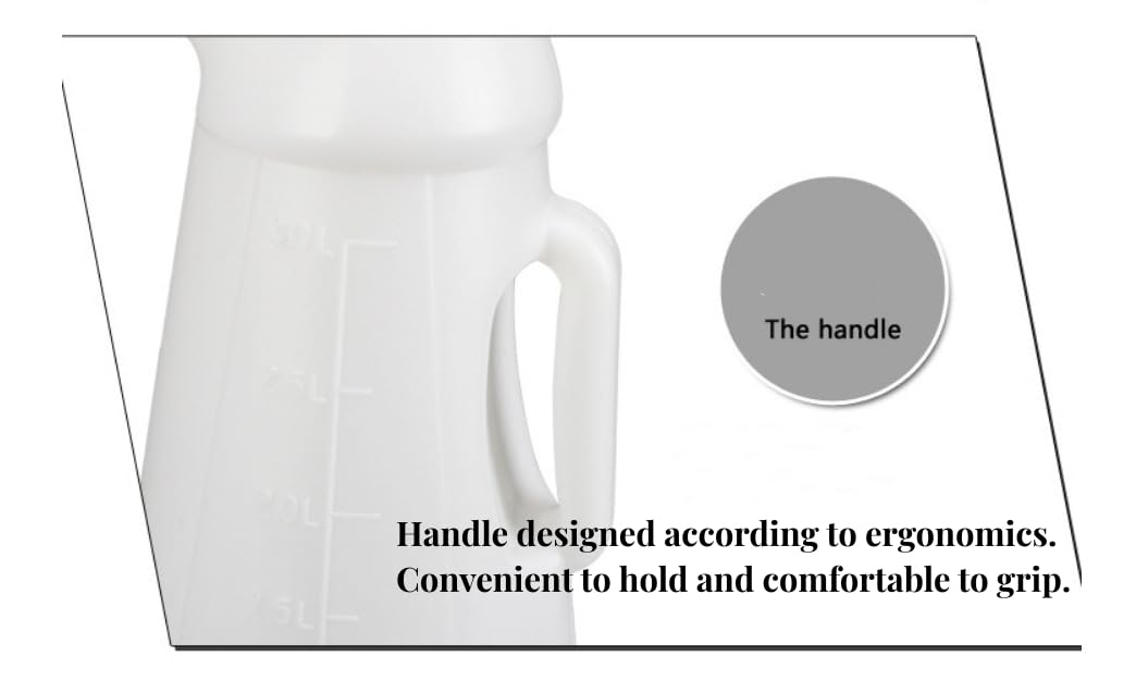 2L Oil Jug with Spout - Heavy Duty HDPE Plastic Oil Dispenser for Cooking, Frying & Baking - Leak Proof Oil Measuring & Pouring Container for Kitchen, Restaurant & Commercial Use