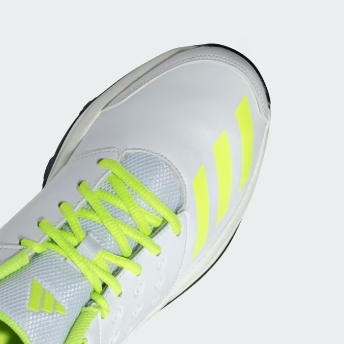 Adidas CriNu 23 M Cricket Shoes for Men - Cloud White/Lucid Lemon/Off White - Lightweight Performance Footwear for Cricket Matches & Training