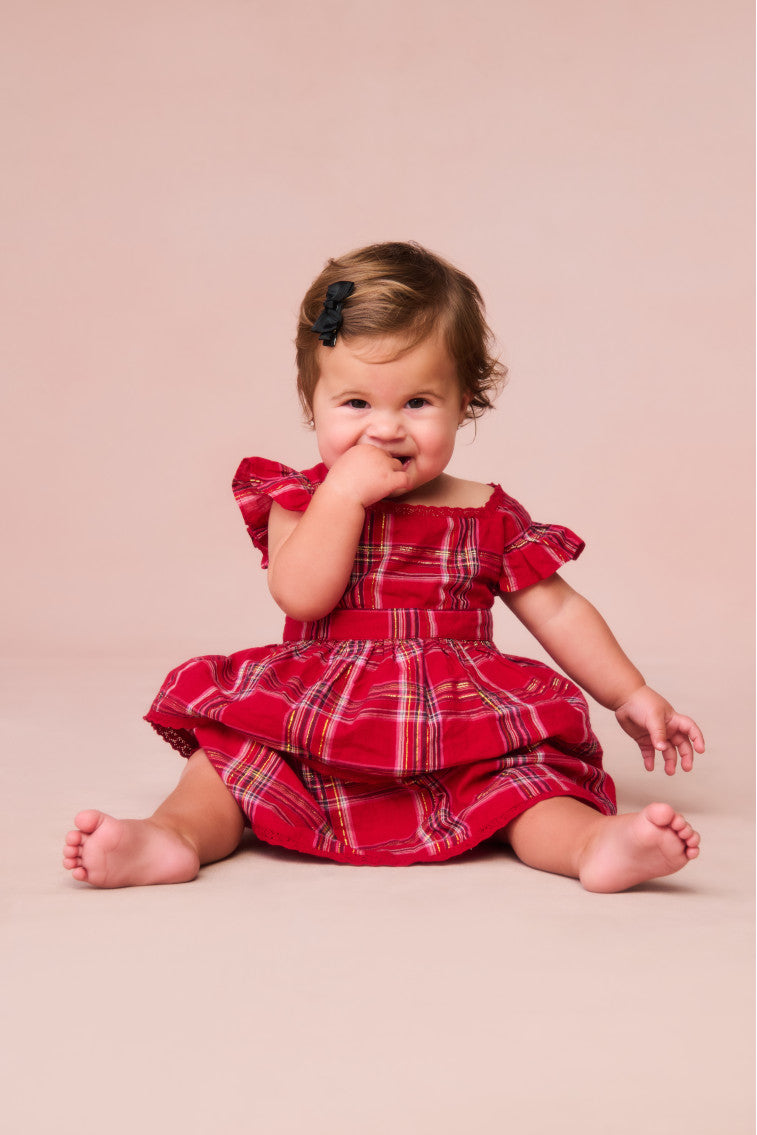 Baby Luciette Tartan Dress - Adorable Plaid Outfit for Girls | Perfect for Holidays, Parties & Family Photos