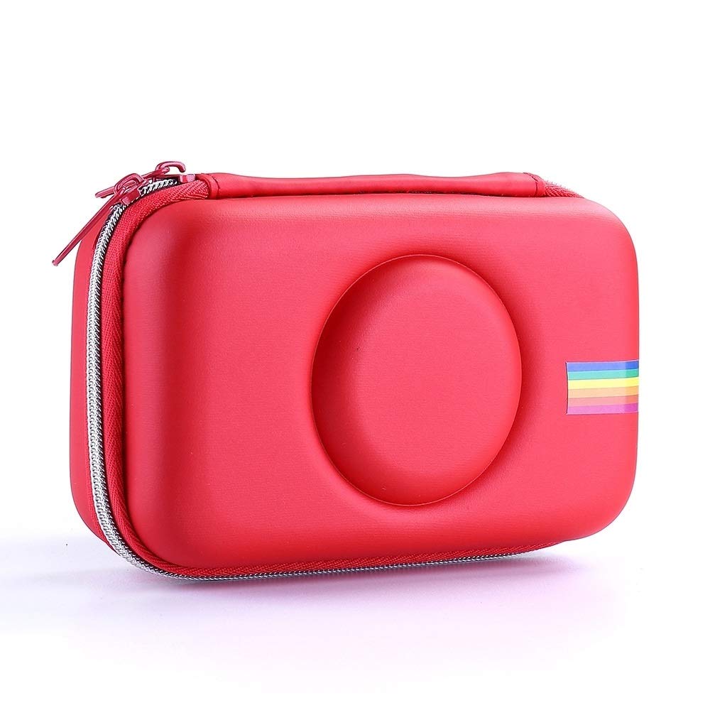 **HONGYAN EVA Shockproof Camera Storage Bag for Polaroid Snap Touch - Waterproof & Durable (Black/Red) - Perfect for Travel, Outdoor Photography & Daily Use**