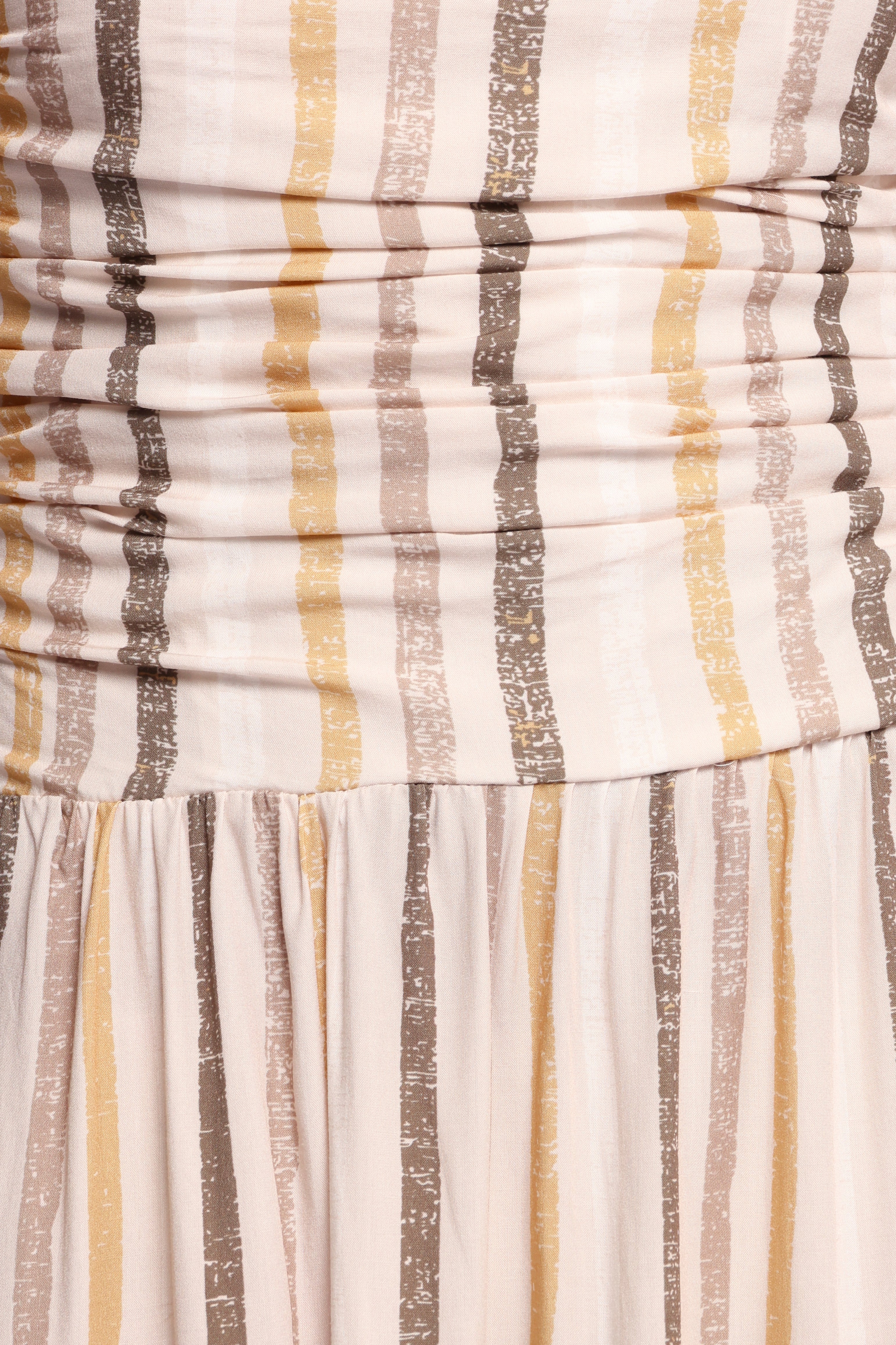 Jimena Strapless Maxi Dress - Brown Striped Summer Beach Dress for Women | Boho Chic Wedding Guest Outfit & Vacation Dress
