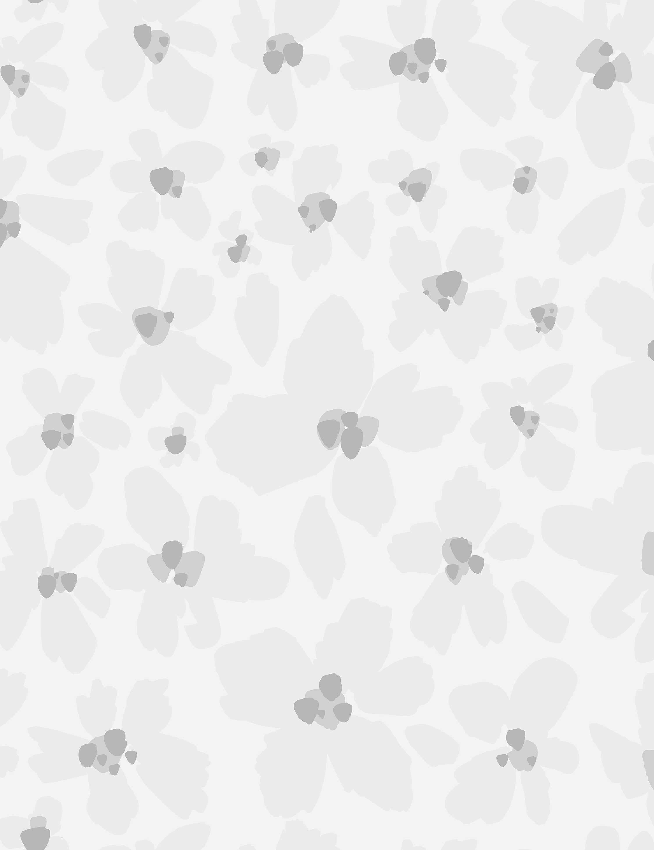 Andy's Flowers Wallpaper by Yuki Osada - Premium White Floral Wallpaper Swatch for Living Room & Bedroom Decor