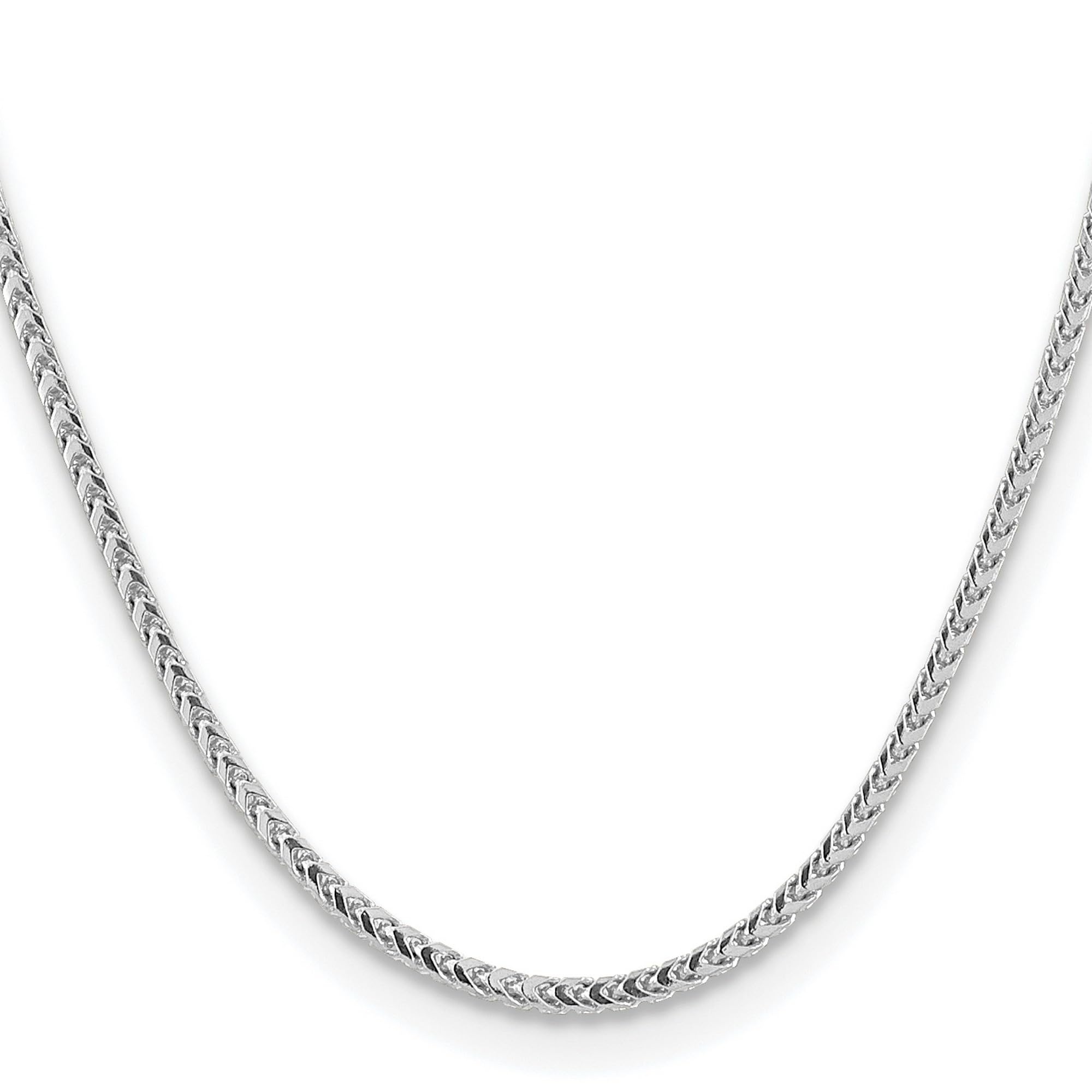 14K White Gold Franco Chain Necklace, Bracelet or Anklet - Elegant Jewelry for Women, Gift for Her, Perfect for Weddings, Parties & Everyday Wear
