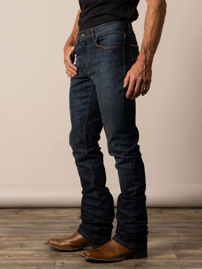 Kimes Ranch ROGER Men's Boot Cut Jeans - Classic Navy Blue Denim Pants for Cowboy Style & Western Fashion | Perfect for Rodeo, Ranch Work & Casual Wear