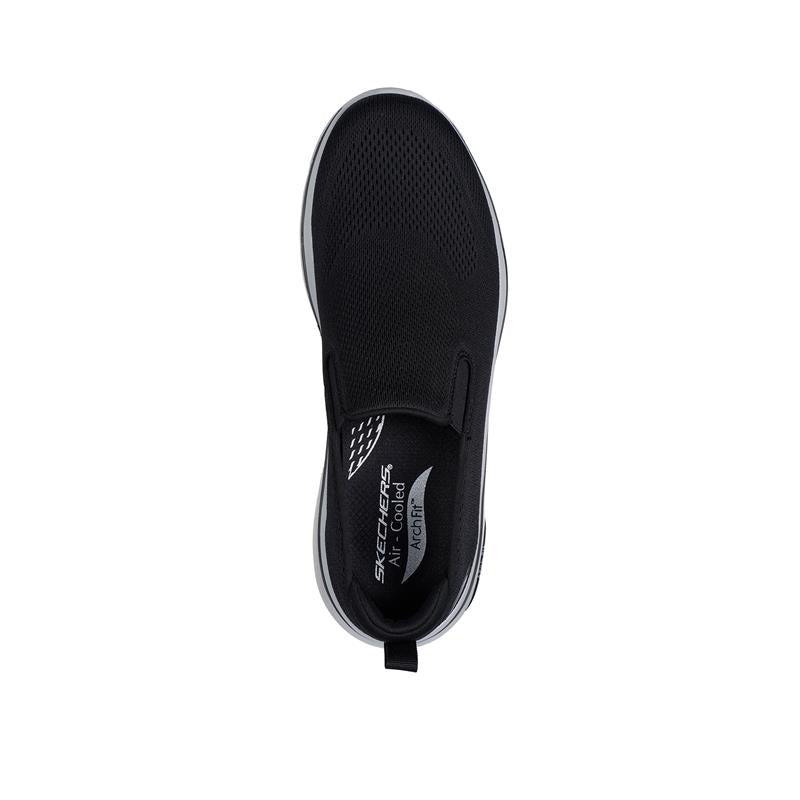 Skechers GO WALK ARCH FIT 2.0 Women's Slip-On Walking Shoes - Black/Gray | Comfortable Sneakers for Walking, Travel & Everyday Wear